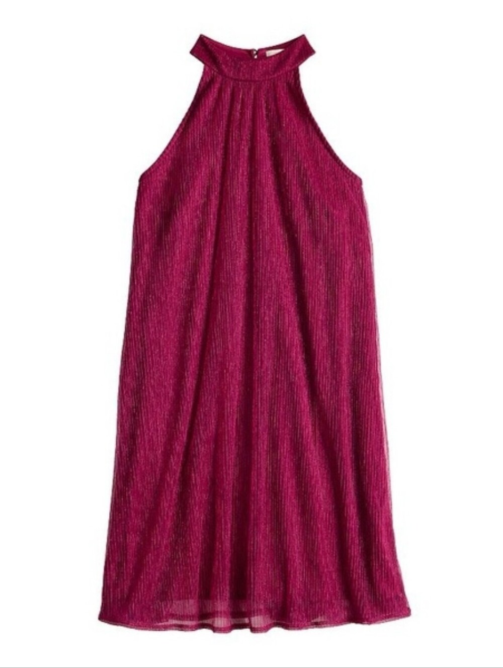 NINE WEST Berry Pink Mockneck Swing Trapeze Mini Dress XXL Cocktail Dressy - Picture 3 of 11